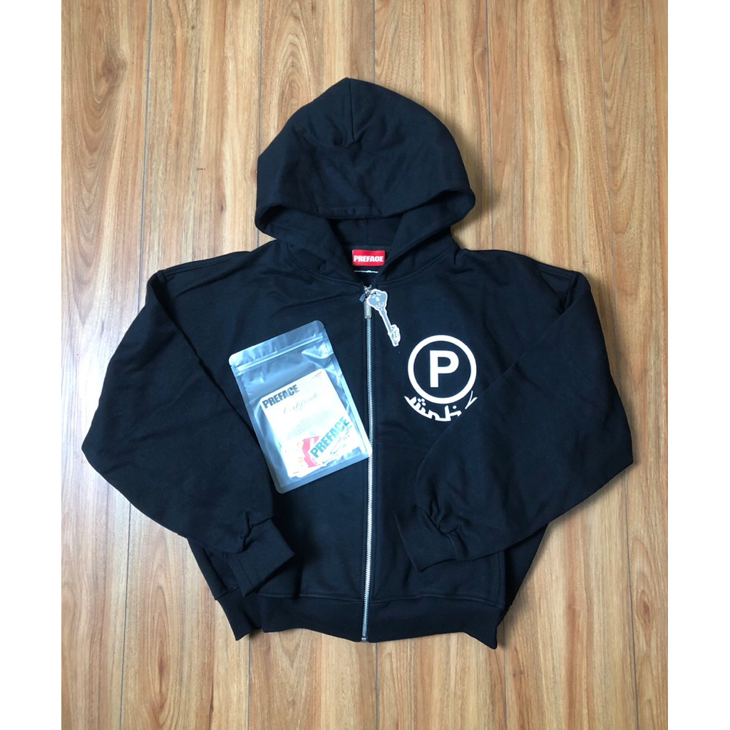 Hoodie Zip Preface Black BNWT