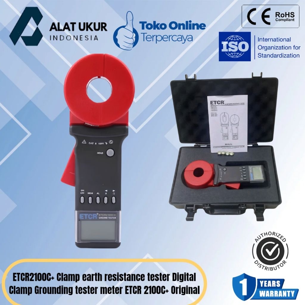 ETCR2100C+ Clamp earth resistance tester Digital Clamp Grounding tester meter ETCR 2100C+ Original