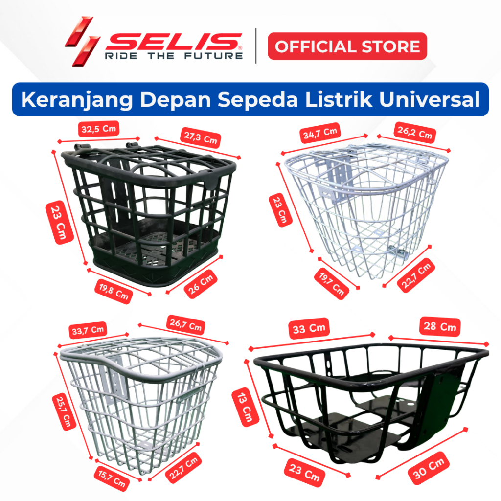 SELIS - Keranjang Depan Sepeda Motor listrik Universal ( Basket )