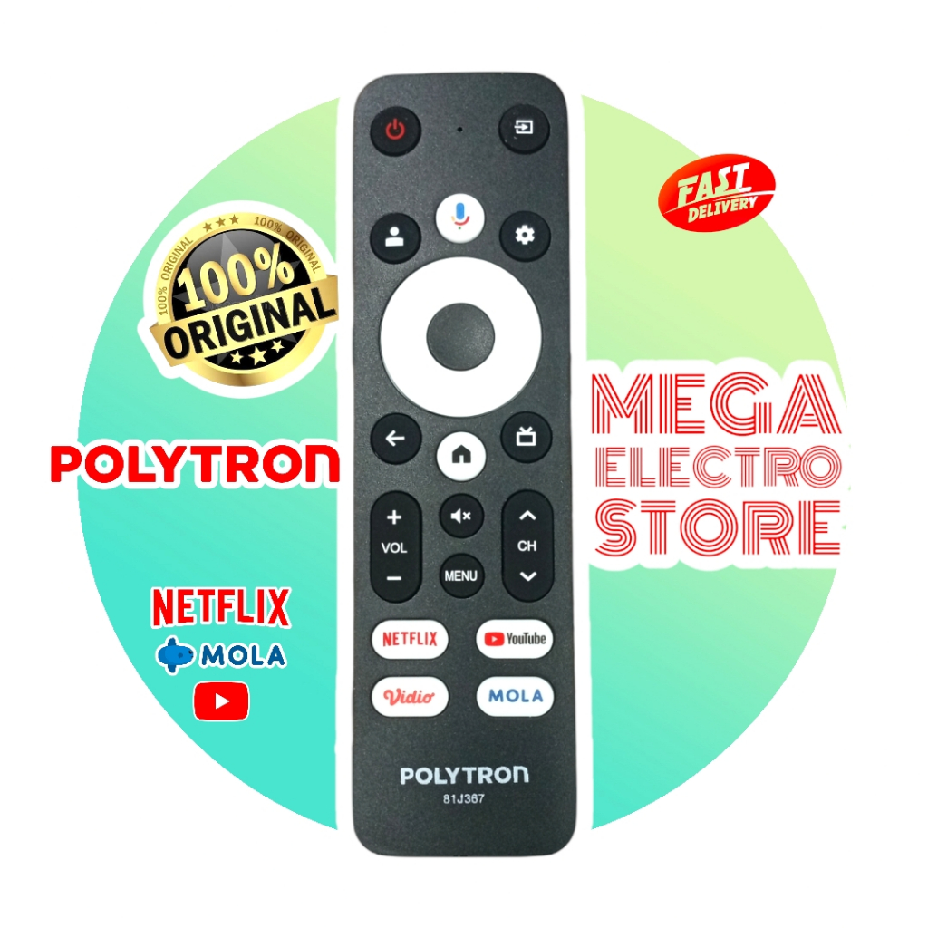 REMOTE / REMOT TV POLYTRON  81J367 LED SMART ORIGINAL