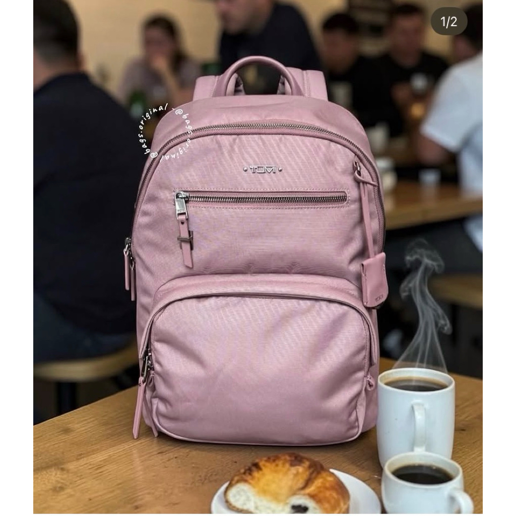 tumi hariet nylon women backpack lavender Navy purple