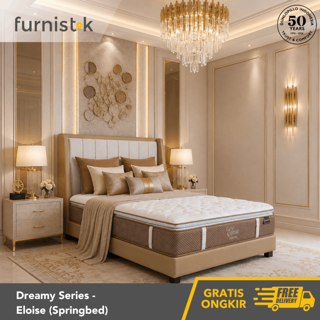 Springbed Dunlopillo ISpring Dreamy SERIES Type Eloise  FREE BED SET