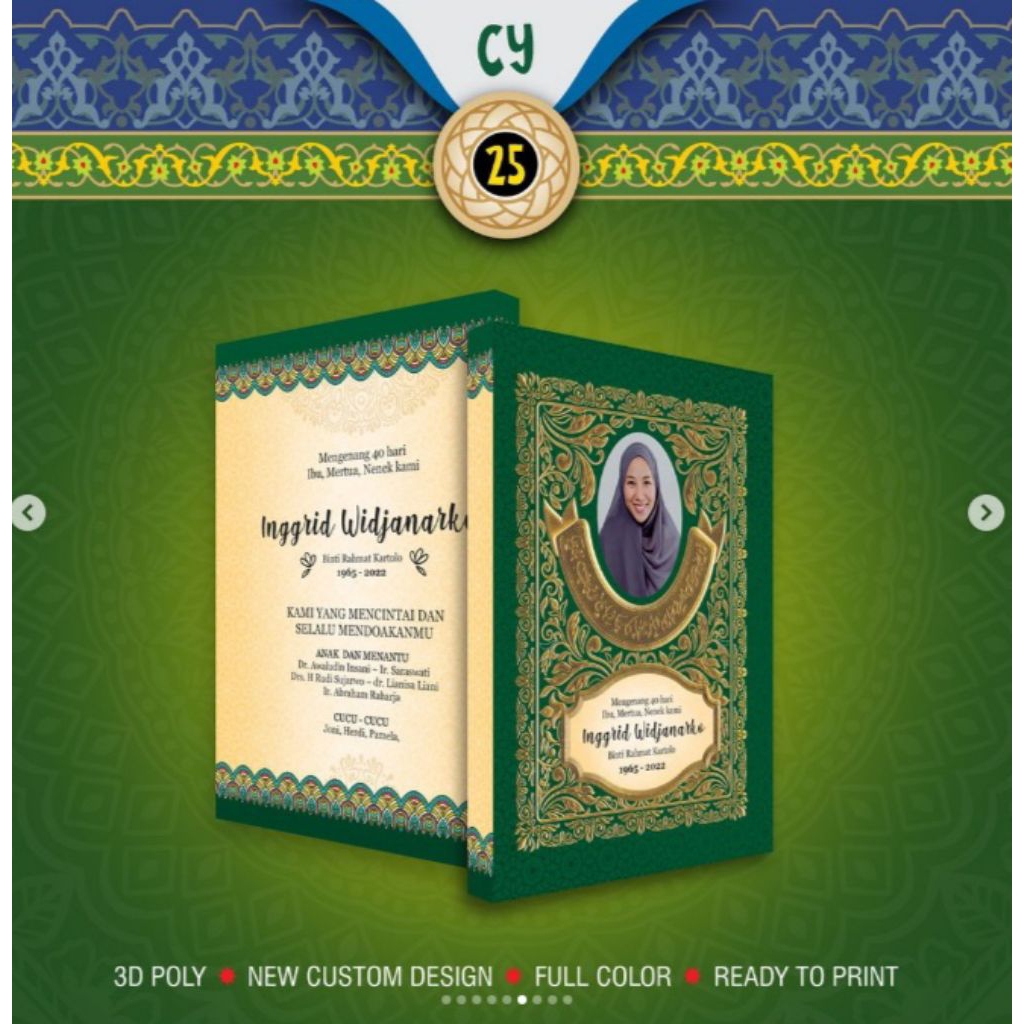 Yasin foto Soft cover embos emas...