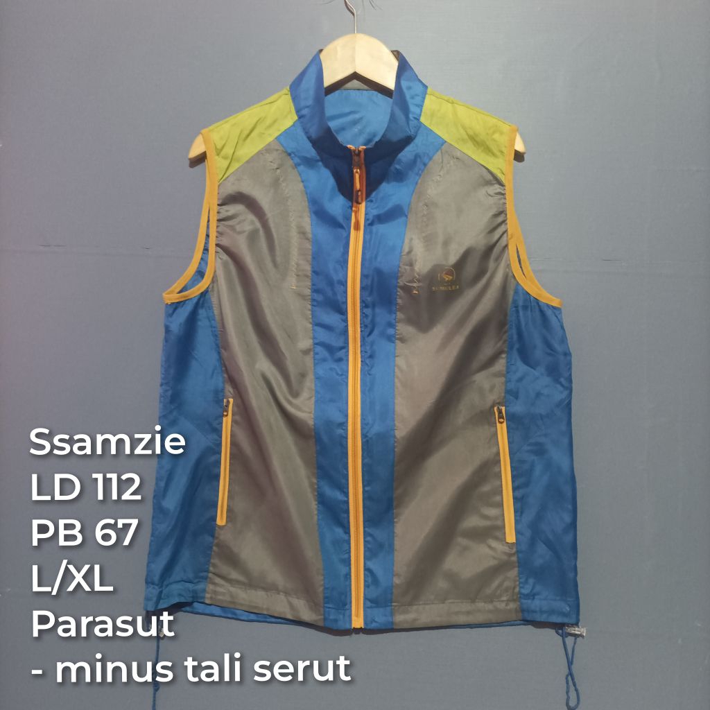 vest rompi running bahan parasut second bekas pakai