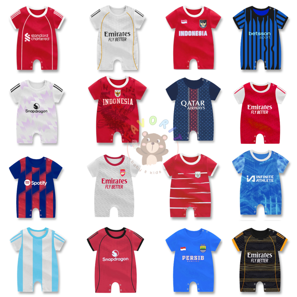 Romper Bola Bayi / Jersey Bola Baby / Romper Bayi Laki / Baju Bola Bayi / Romper Bola Baby / Romper 