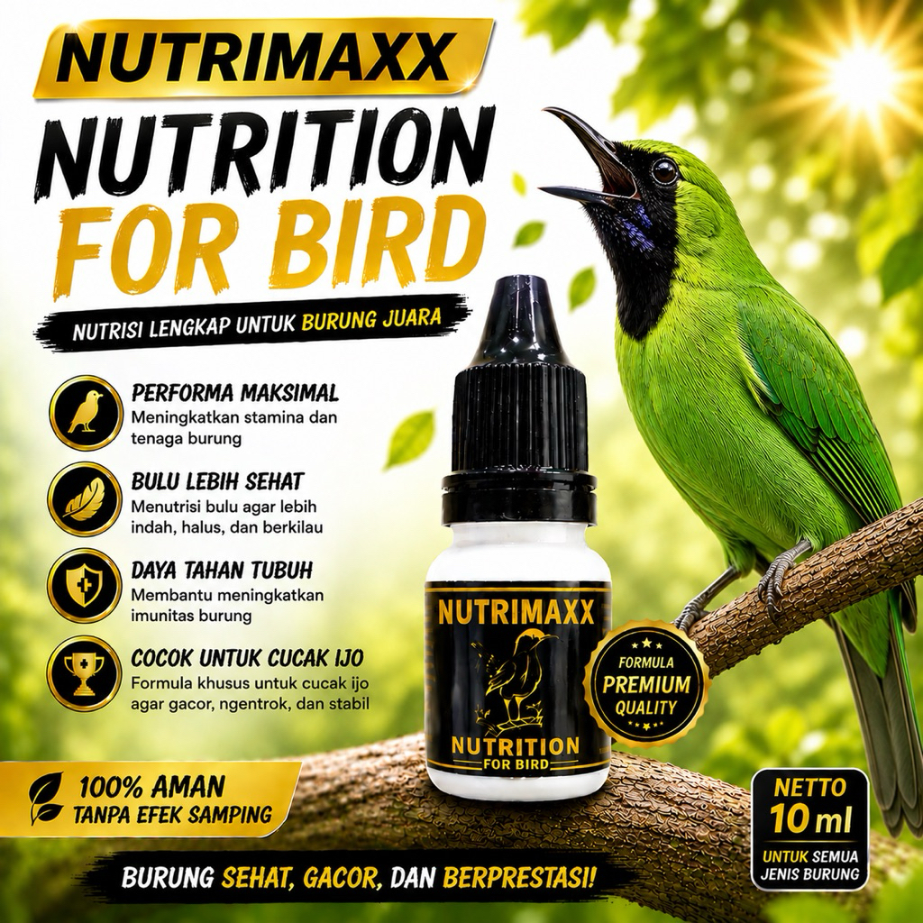 NUTRIMAXX | Vitamin penggacor burung cucak ijo cucak jenggot cucak rawa