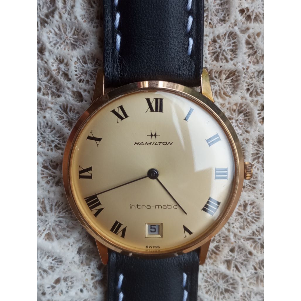 HAMILTON intra-matic MICRO ROTOR Collectible Item VINTAGE WATCH super condition