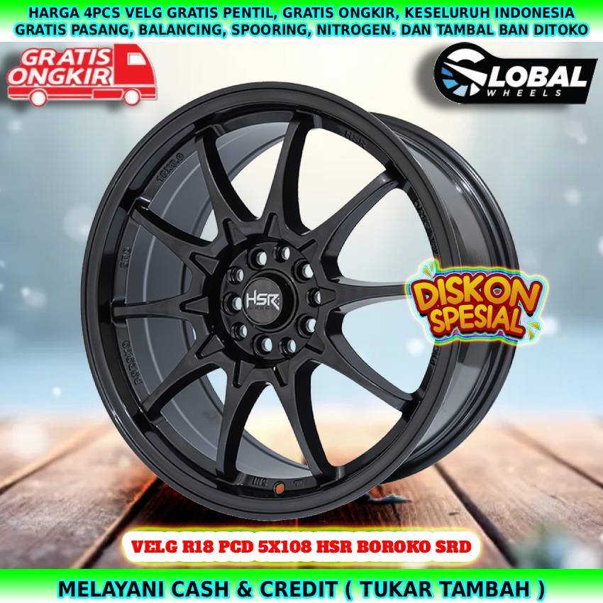 Velg ring18 pcd 5x108 Chery Omoda E5| Tiggo 4 Pro| Chery J6 | dll velg hsr boroko srd R18
