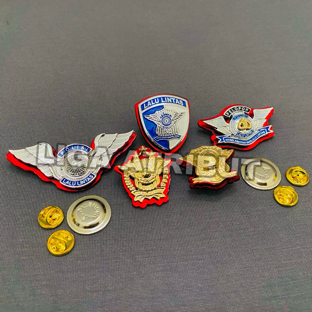 WING LANTAS POLRI / WING PELAPOR LANTAS POLRI / PIN DIKJUR POLRI / PIN COMUNITY / PIN LANTAS POLRI