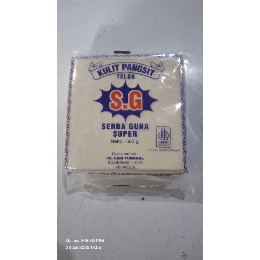KULIT PANGSIT SG SUPER KOTAK 500G