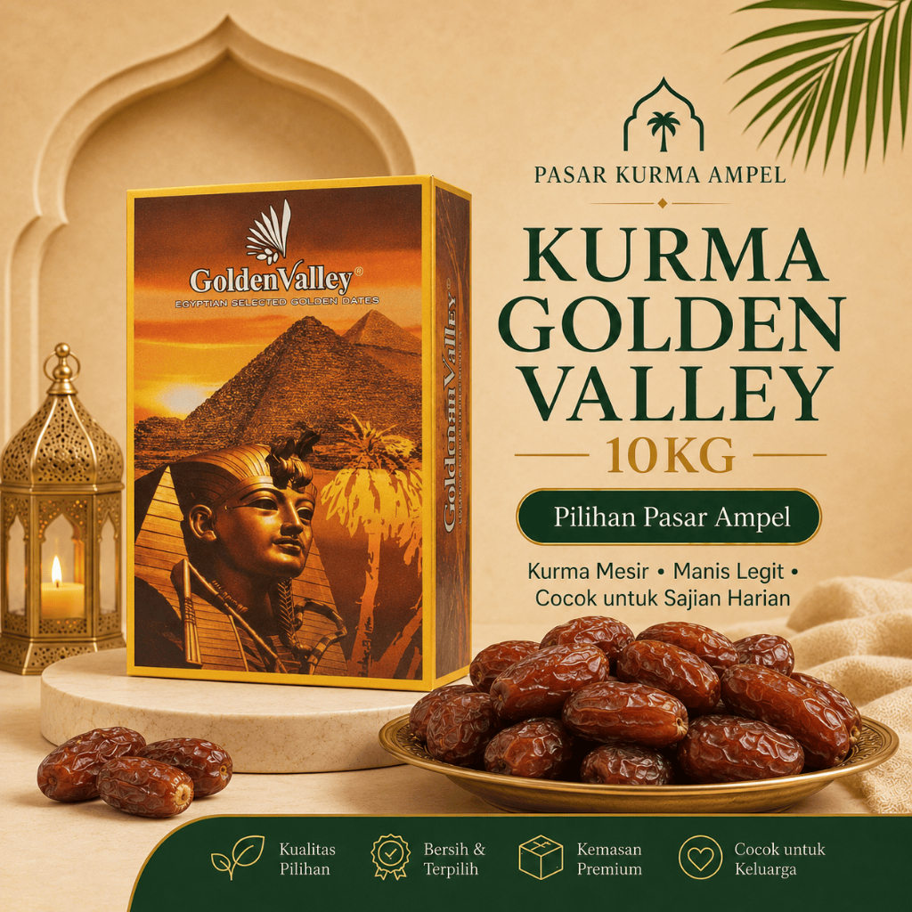 Kurma Mesir Golden Valley 10KG Premium Import Grosir