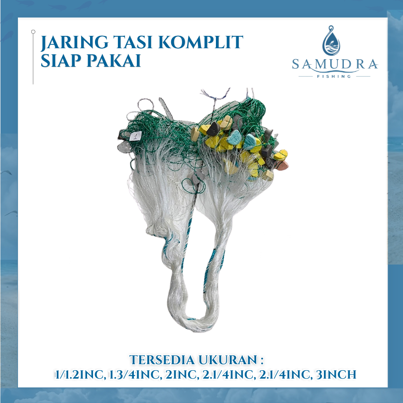 Satu paket jaring tasi (lengkap jaring, kumbul, dll.)