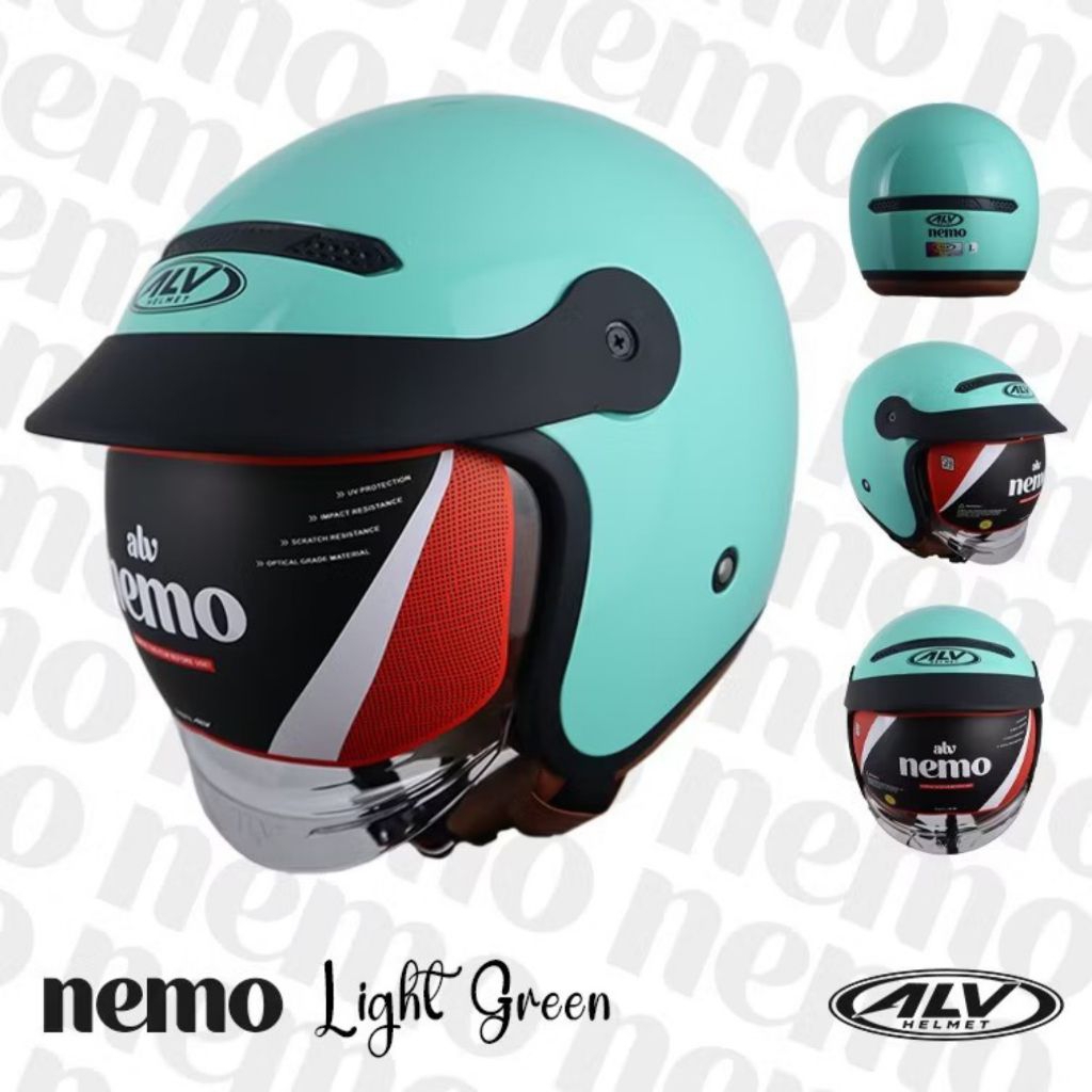 HELM ALV NEMO helm retro kaca dalam original ALV SNI