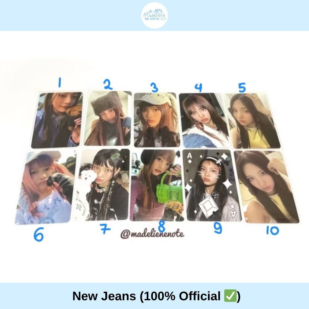 (OFFICIAL) Photocard New Jeans Haerin, Hyein, Hanni, Danielle, Minji PC New Jeans