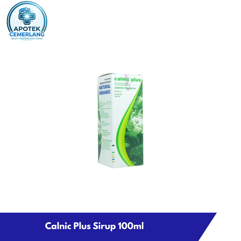 Calnic Plus Syrup 100 ML - Suplemen Kalsium & Vitamin D untuk Anak, Ibu Hamil, dan Menyusui