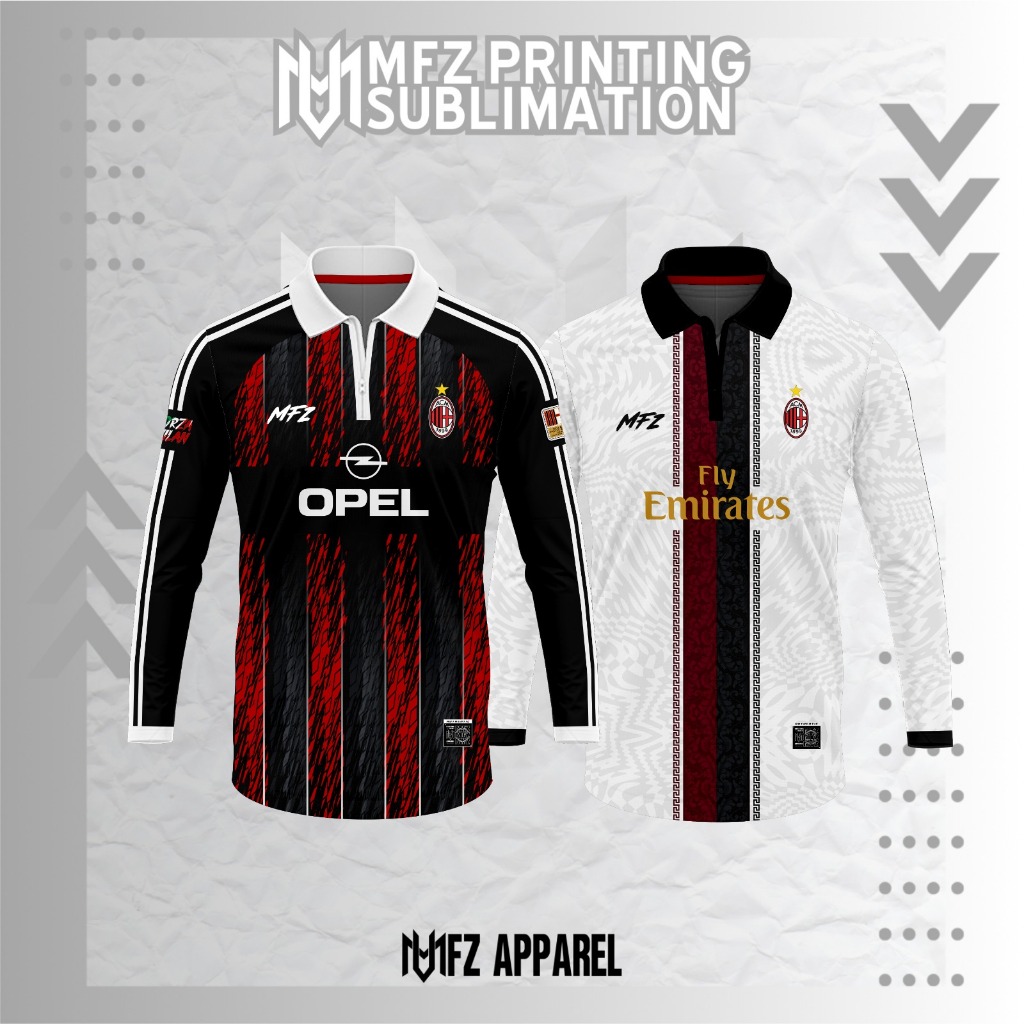 MFZ-JERSEY MILAN HOME & AWAY RETRO LONGSLEVE