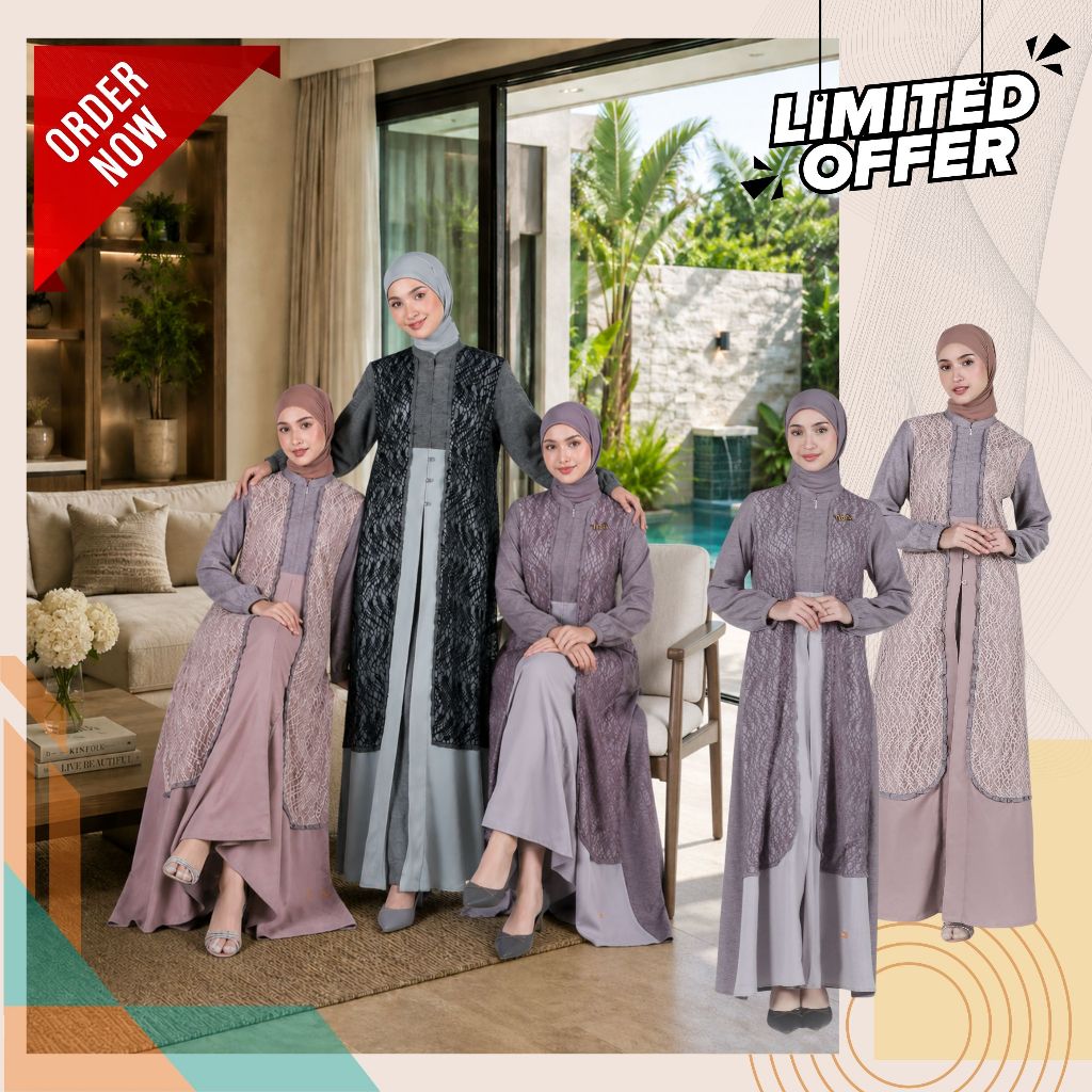 Dress Pesta Gamis Kondangan Simple Elegan NIBRAS GAMIS FREYA