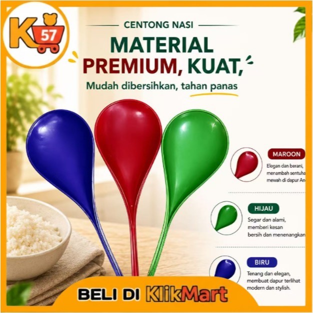 12 PCS ENTONG NASI / CENTONG PLASTIK NASI / SOUVENIR / ENTONG SENDOK SAYUR WARNA MURAH