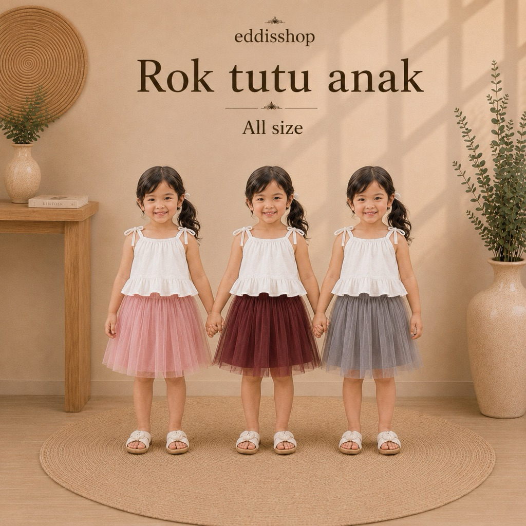 Rok Tutu Anak Perempuan 2-5 Tahun Rok Tile Premium All Size Rok Anak Lucu dan Mengembang