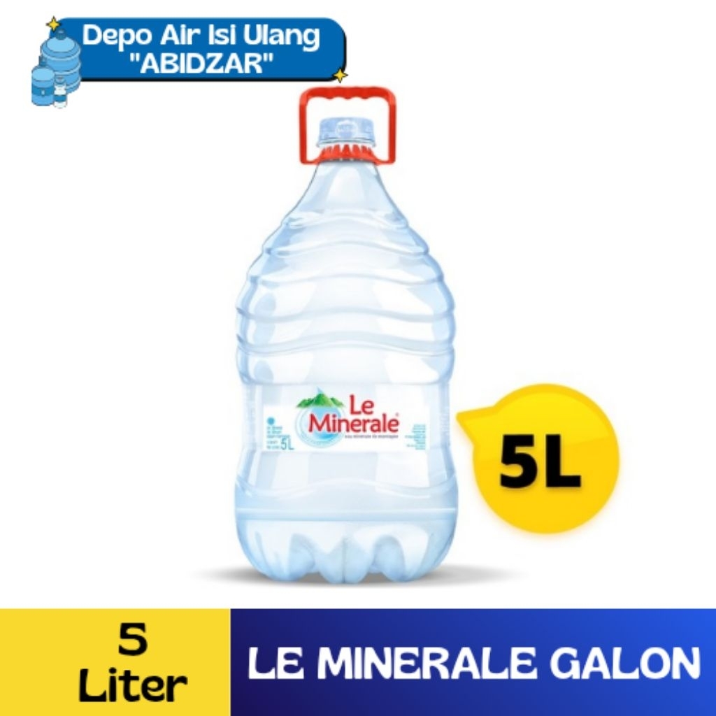 LE MINERALE GALON 5 LITER / AIR MINUM LE MINERALE / LE MINERALE AIR MINERAL 5 LITER
