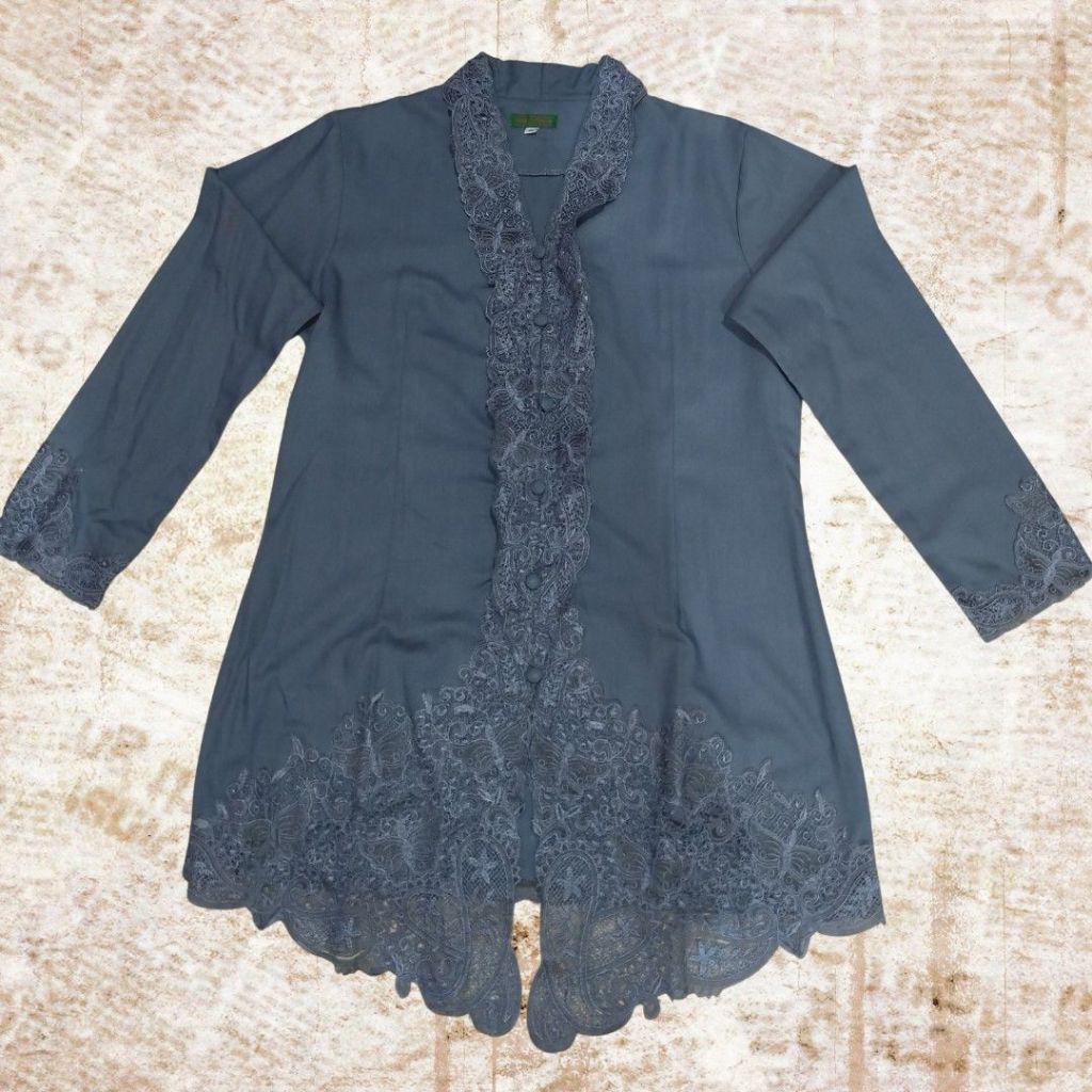 Preloved Kebaya Encim Abu satu warna