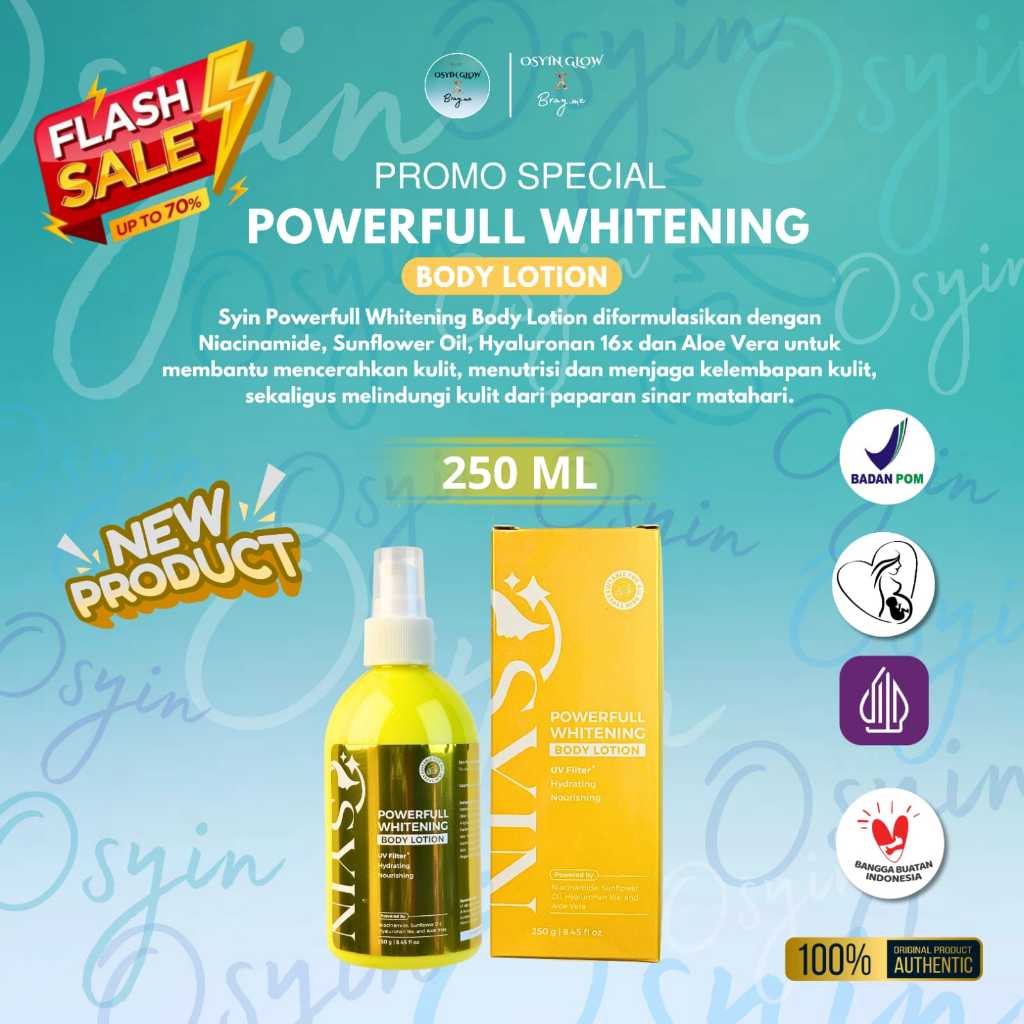 Osyin Glow Powerfull Whitening Body Lotion (250ml)