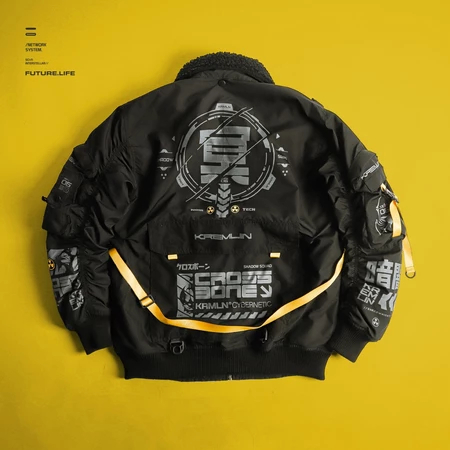KREMLIN Bomber Jacket Black Tactical - Crossbone