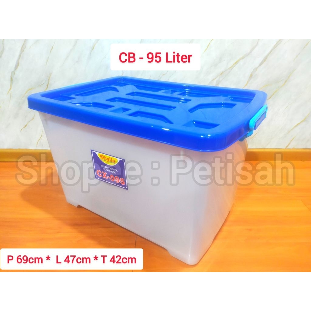 Container Box Phylia 95 Liter Putih / Container Box Besar / Kontainer 95L / Container Box CB95 / Kot
