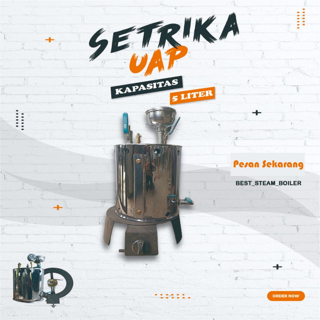 SETRIKA UAP BOILER LAUNDRY KAPASITAS 5 LITER 