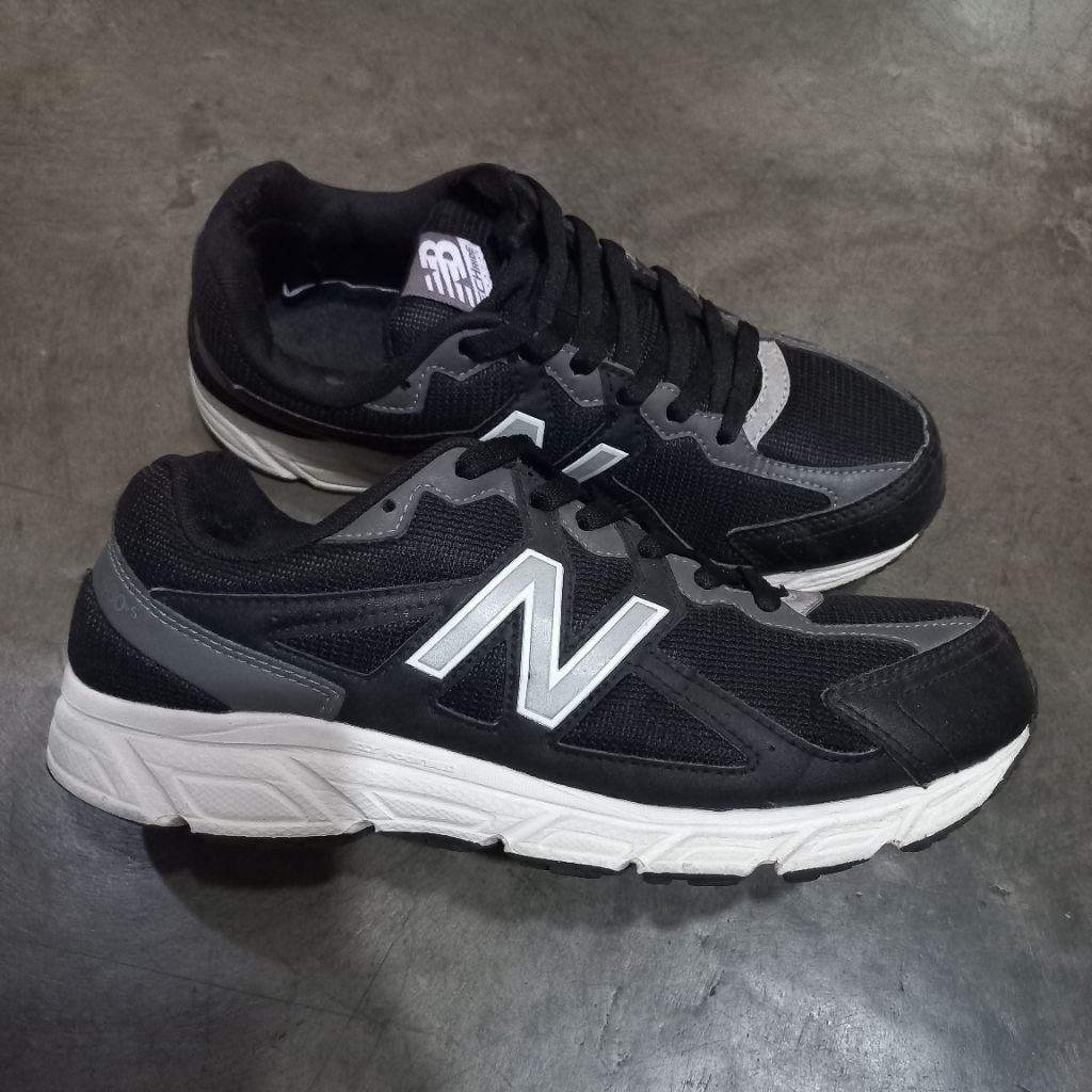 Sepatu NB hitam putih casual sneakers jogging sekolah