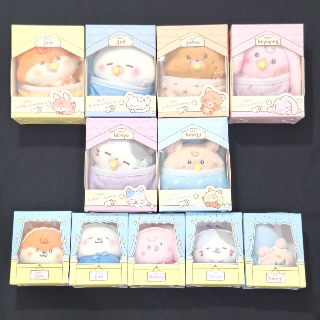 Line and Friends Dreamiez Baby Plush Keyring Jjun Jjed Jjopo Joppo Kkyuping Kyipping Lemyo Bamjji