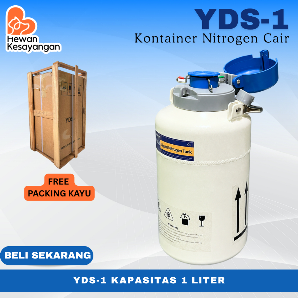 YDS-1 Kontainer Nitrogen  Tabung Nitrogen Cair Kapasitas 1 Liter