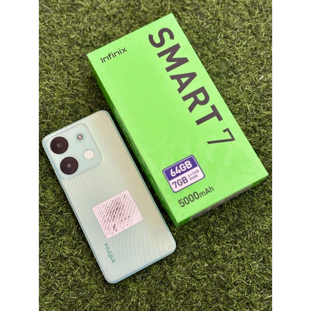 INFINIX SMART 7 4/64GB SECOND LENGKAP MULUS RESMI INDONESIA