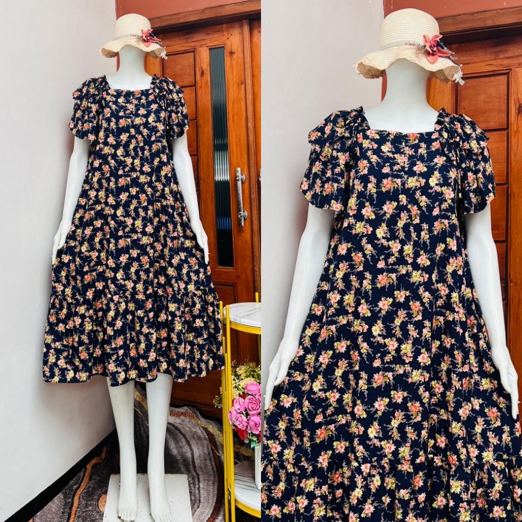 Daster Talia Busui Rayon Premium Tangan 2 Umpak  Pundak Serut tali
