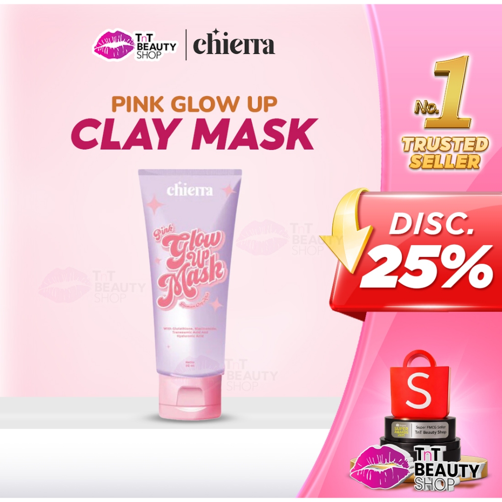 Pink Glow Up Mask by Chierra Mencerahkan Kulit | TnT Beauty Shop