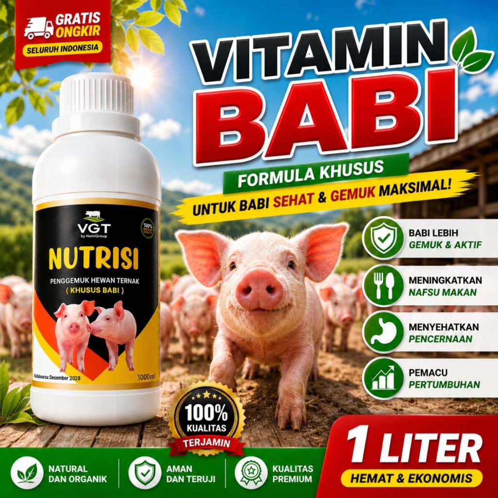 VGT ORIGINAL vitamin ternak campuran mineral sapi premix VGT nutrisi Penggemuk Hewan Ternak Sapi Bab