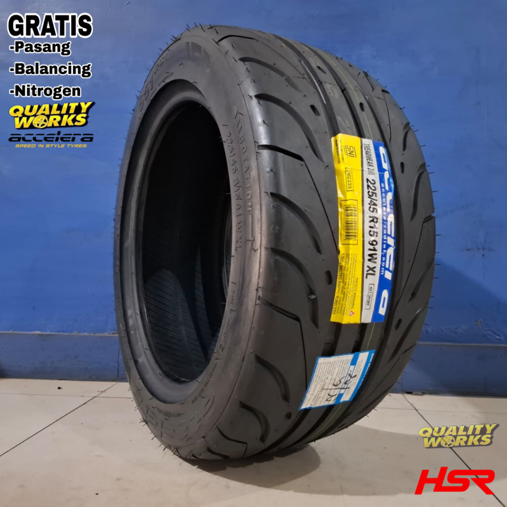 BAN MOBIL 225 45 R15 ACCELERA 651 SPORT TW200 BAN SEMI SLICK RING 15 UKURAN 225/45 R15