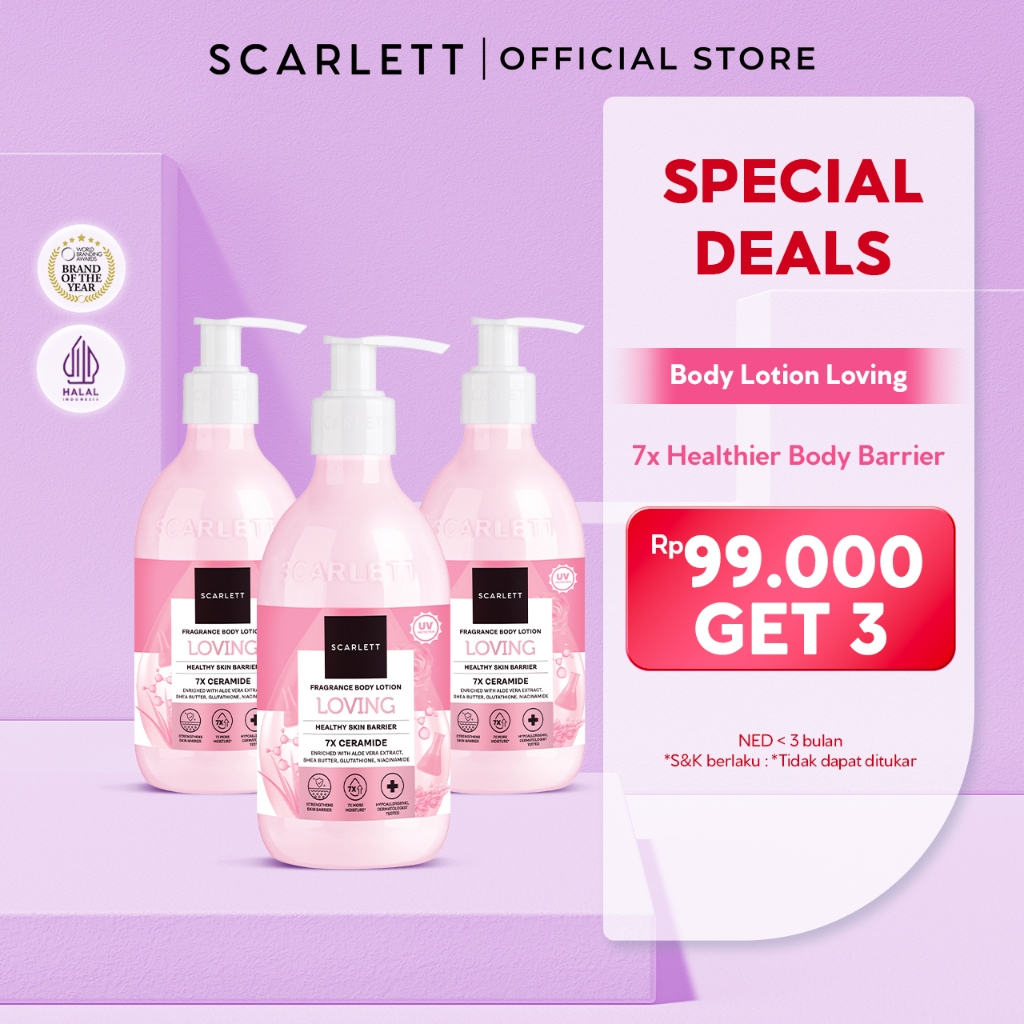 Scarlett Whitening New Fragrance Brightening Body Lotion Bright Mood Booster Loving