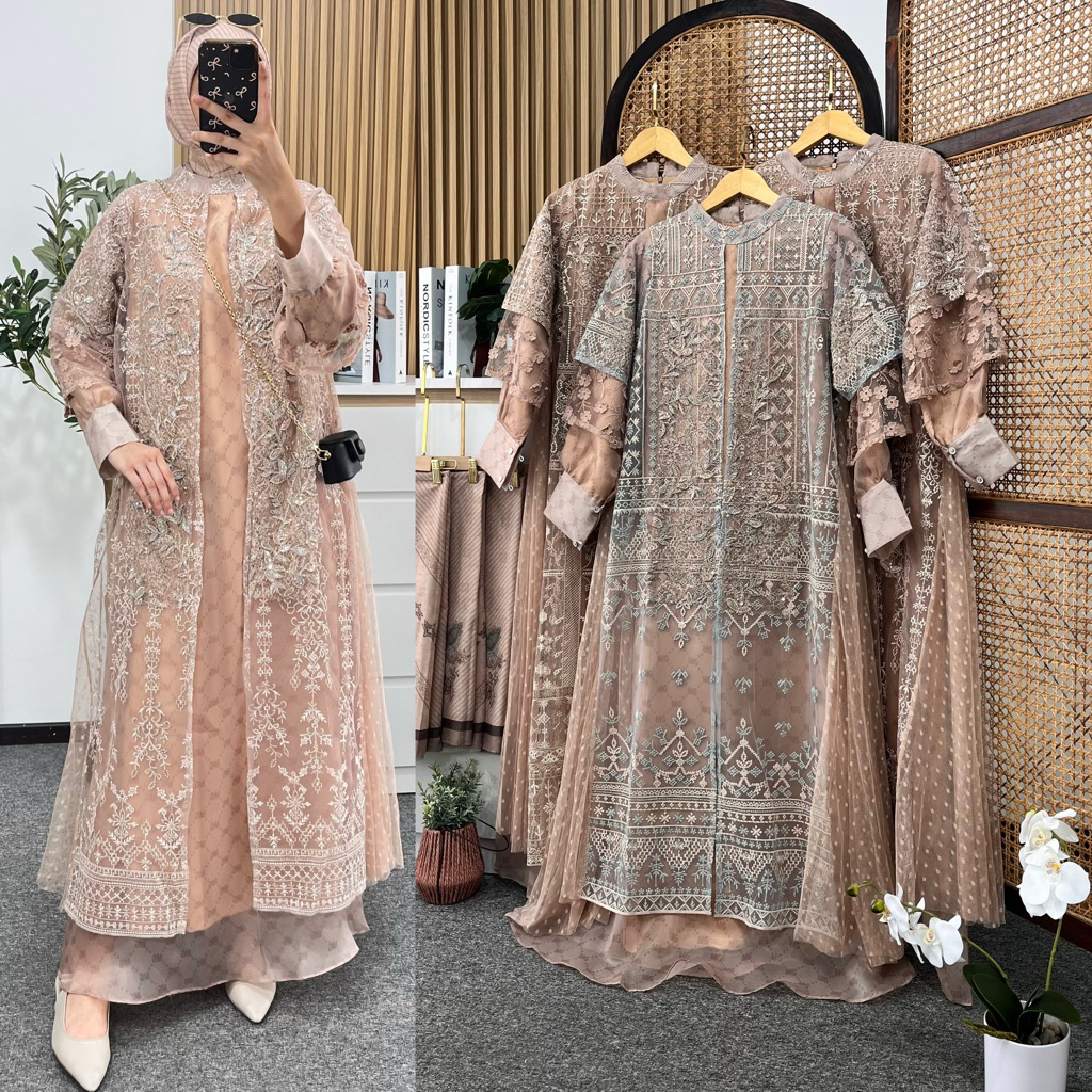 Little butik OMG PREMIUM SIGNATURE LONGDRESS | Gamis pesta gamis brukat mewah elegant