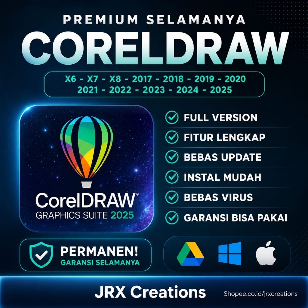 CorelDraw 2026 / 2025 / 2024 / 2023 / 2022 / 2021 / 2020 / 2019 / 2018 / 2017 / X6 / X7 / X8 WINDOWS