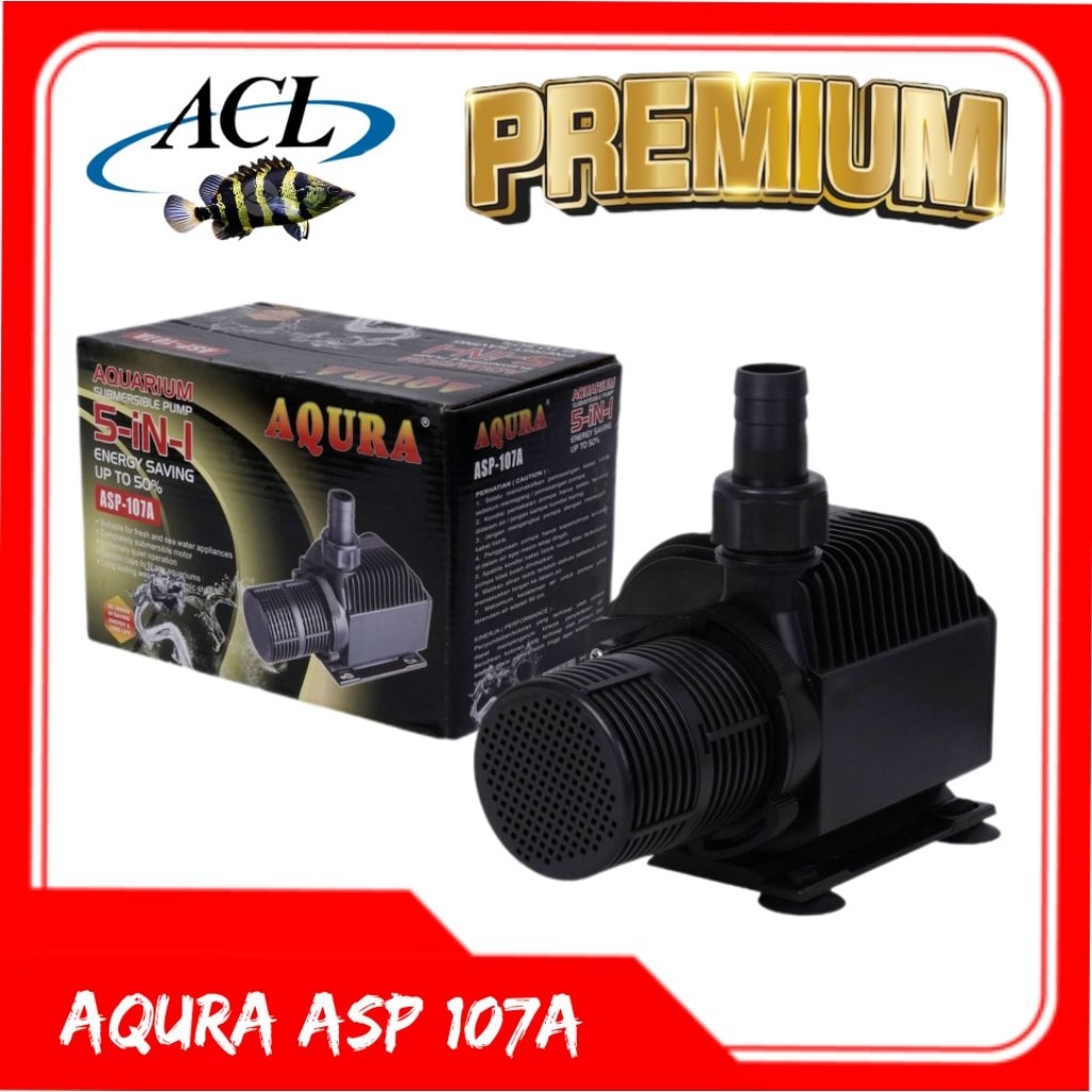 pompa kolam ikan aqura asp-107a mesin celup kolam ikan