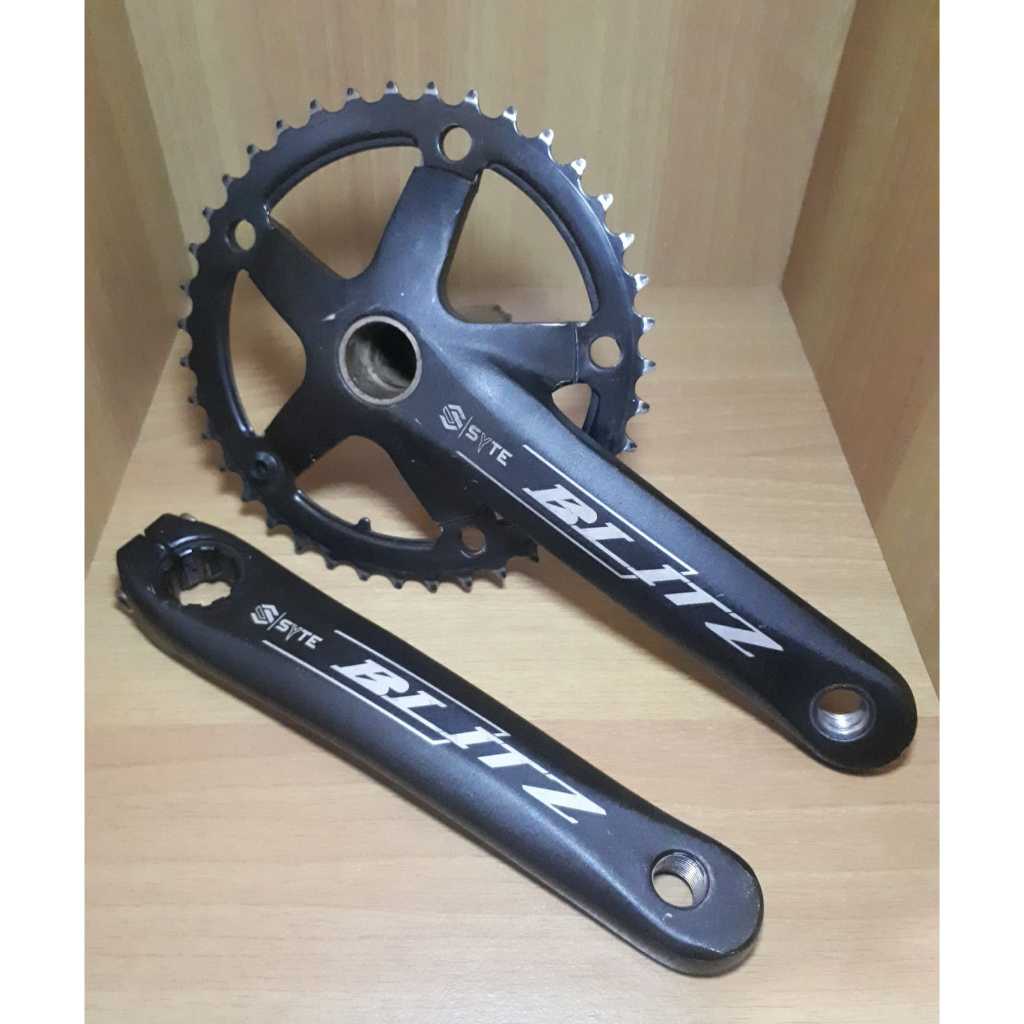 Crankset Sepeda Syte Blitz 40T HT2 Buat Sepeda Fixie / Mtb Single Speed Preloved No Minus