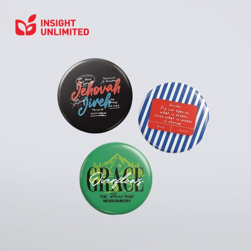 Pin Grace Overflow Pin, Jehovah Jireh Pin,  Fix Our Eyes Pin  (Billy Simpson Official Merchandise)
