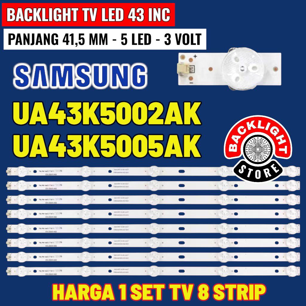 backlight tv LED Samsung 43 inc UA43K5002AK UA43K5005AK ua43k5002ak