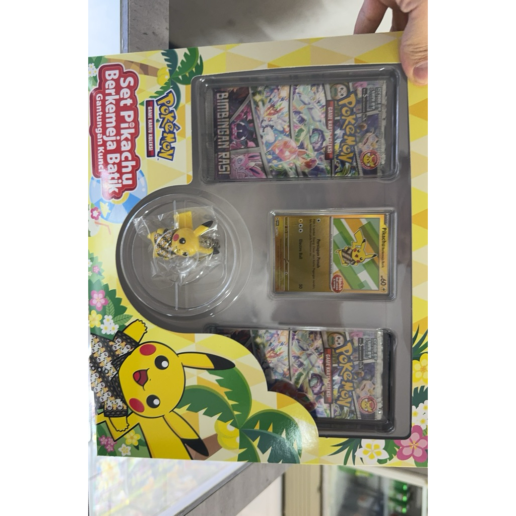 Set Pikachu berkemeja batik original