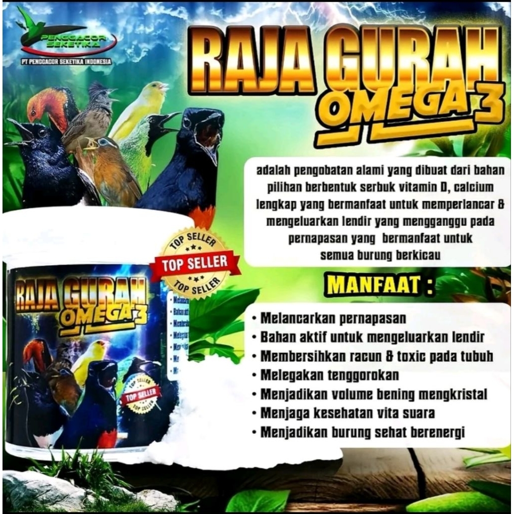 Suplemen Raja Gurah omega 3 burung kicau