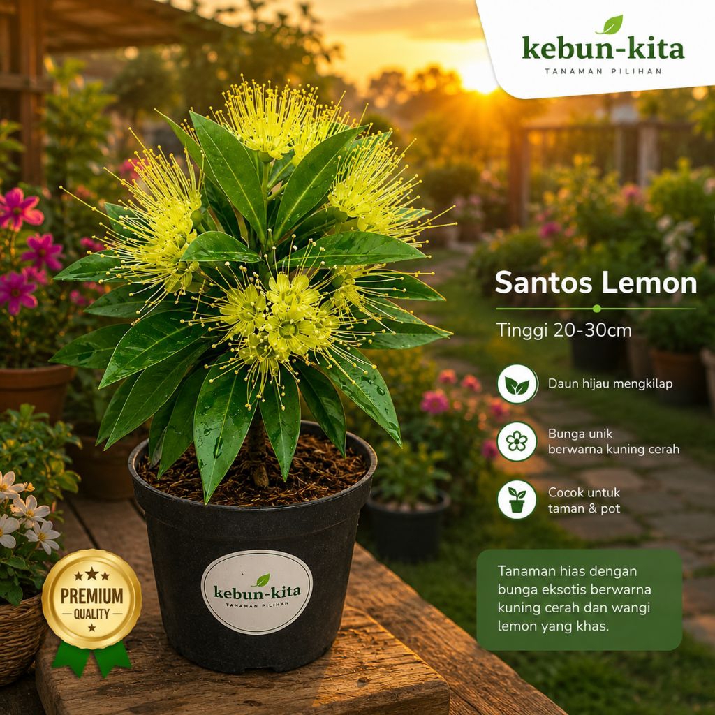 Tanaman santos lemon bunga kuning - Santos Lemon
