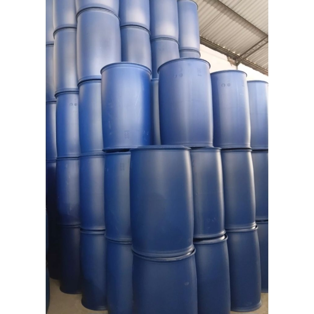 DRUM PLASTIK 200LITER BARU RIJEK LEHER DEKET TUTUP BOCOR