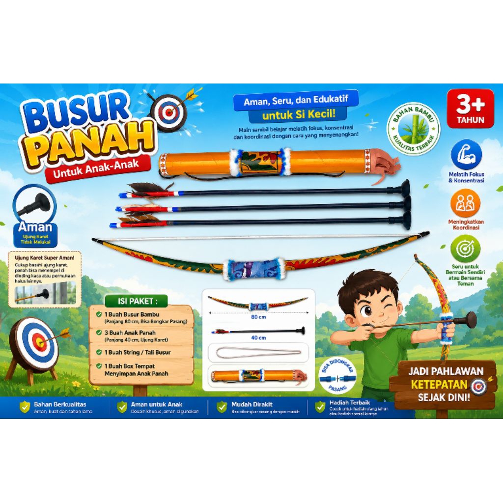 Busur Panah Anak TK/SD