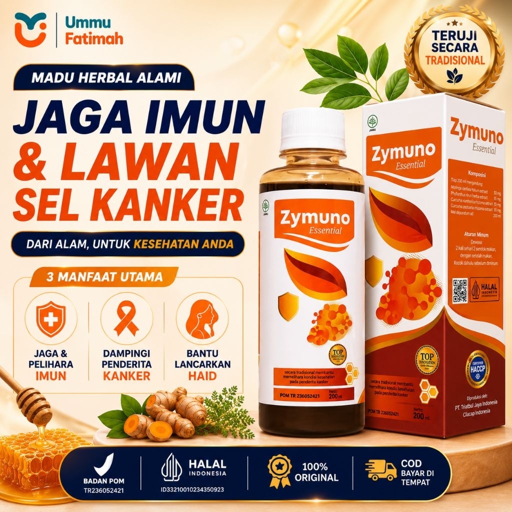 ZYMUNO MAKASSAR - Madu Herbal Kanker Benjolan Tumor Imun Tubuh